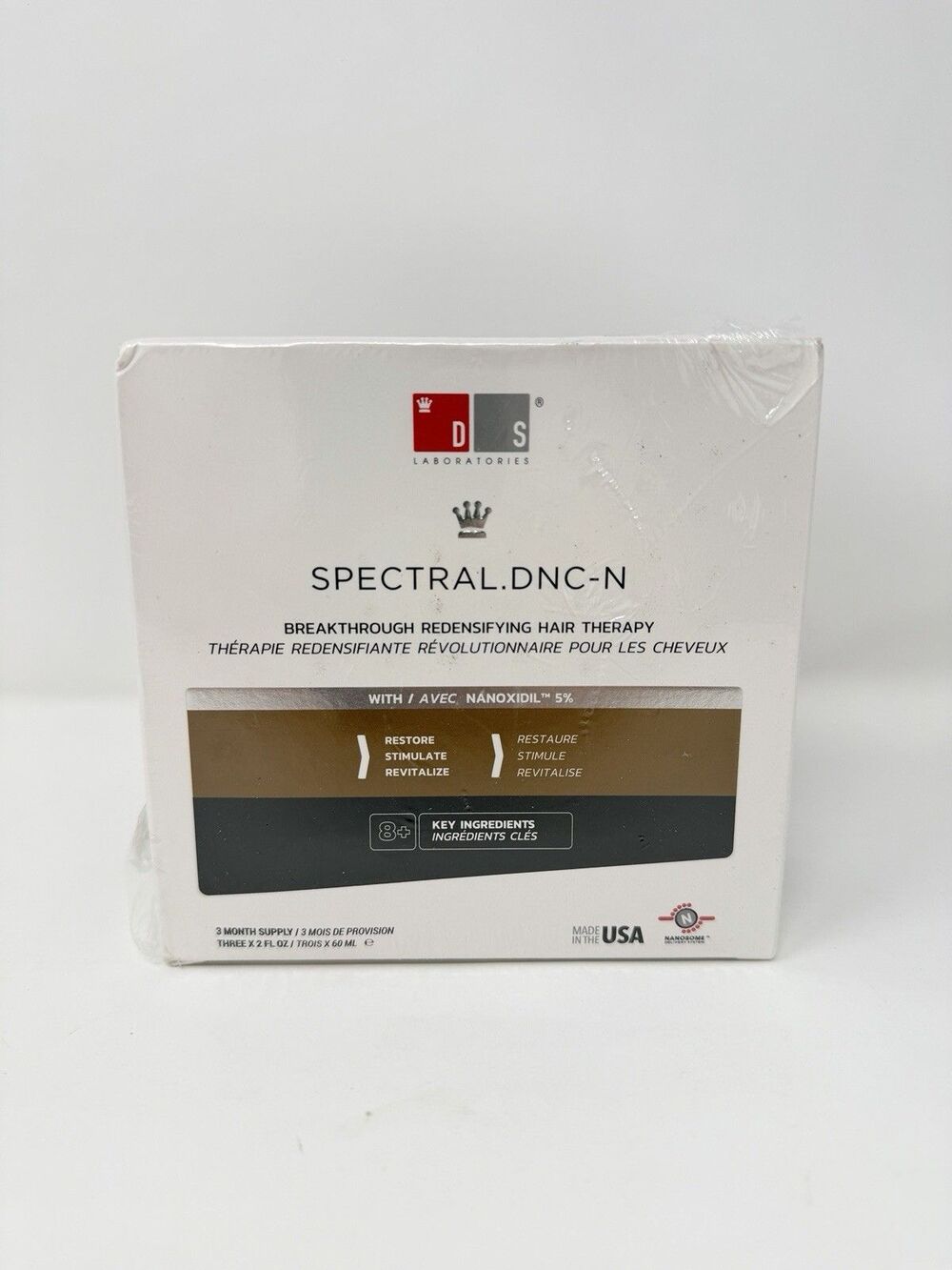 Spectral Mens (Spectral.DNC-N) 3 Month Supply | Hair Serum With Nanoxidil 5%